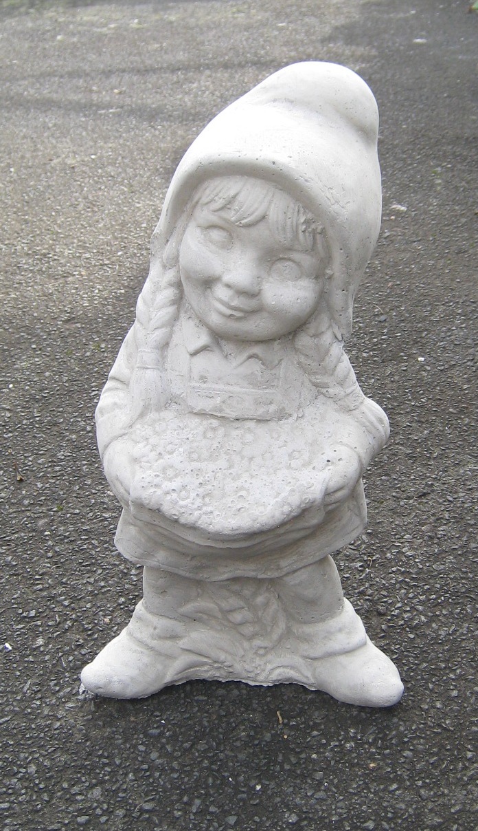 Gnome Girl with Flowers